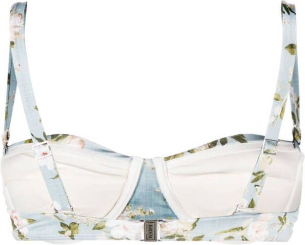 ERDEM Bikinitop met bloemenprint Groen