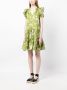 ERDEM Mini-jurk met bloemenprint Groen - Thumbnail 2