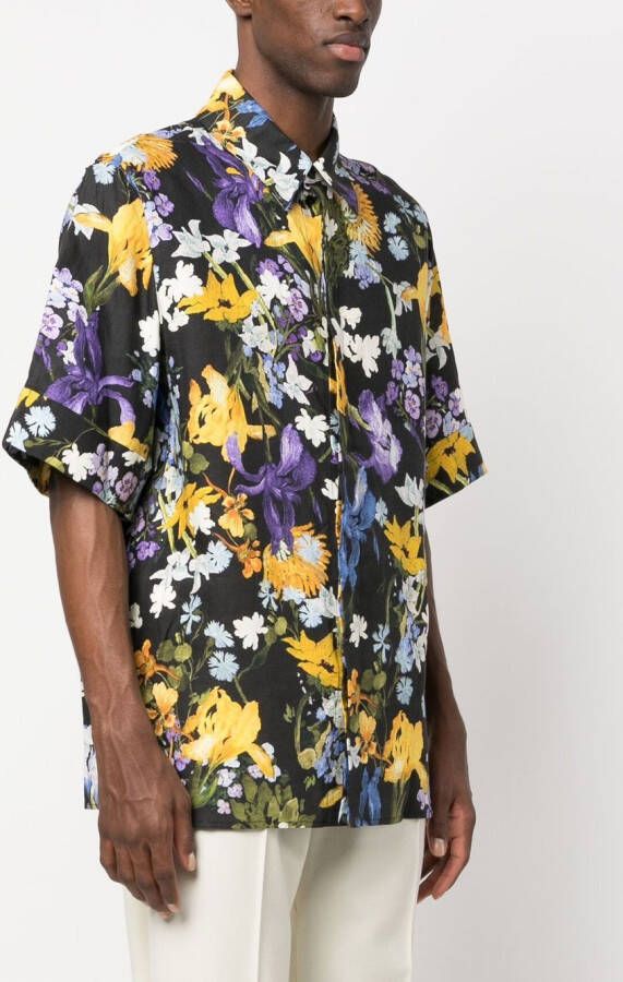 Erdem Overhemd met bloemenprint Zwart