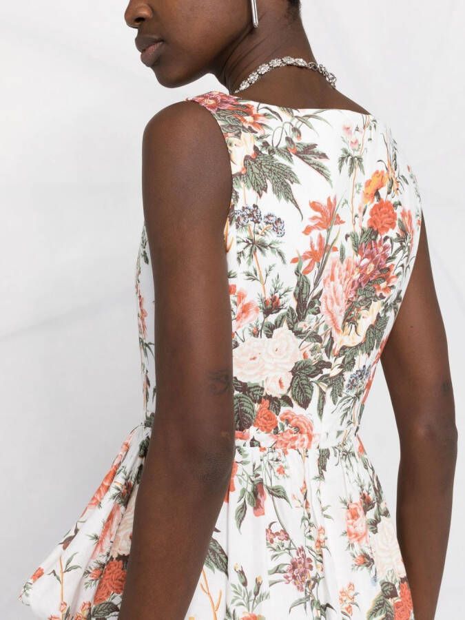 ERDEM Jurk met bloemenprint Groen