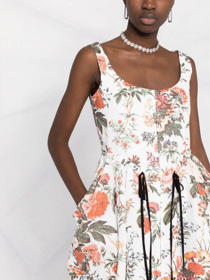 ERDEM Jurk met bloemenprint Groen