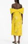 ERDEM Off-shoulder jurk Geel - Thumbnail 3