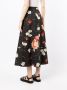 ERDEM Plooirok met bloemenprint Zwart - Thumbnail 4