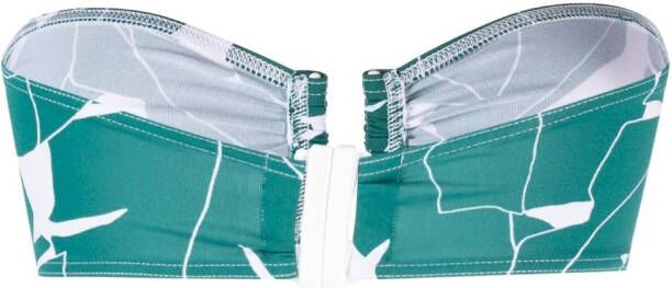 ERES Tabac bandeau bikinitop met print Groen