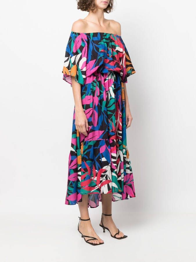 ERES Jurk met bloemenprint Blauw