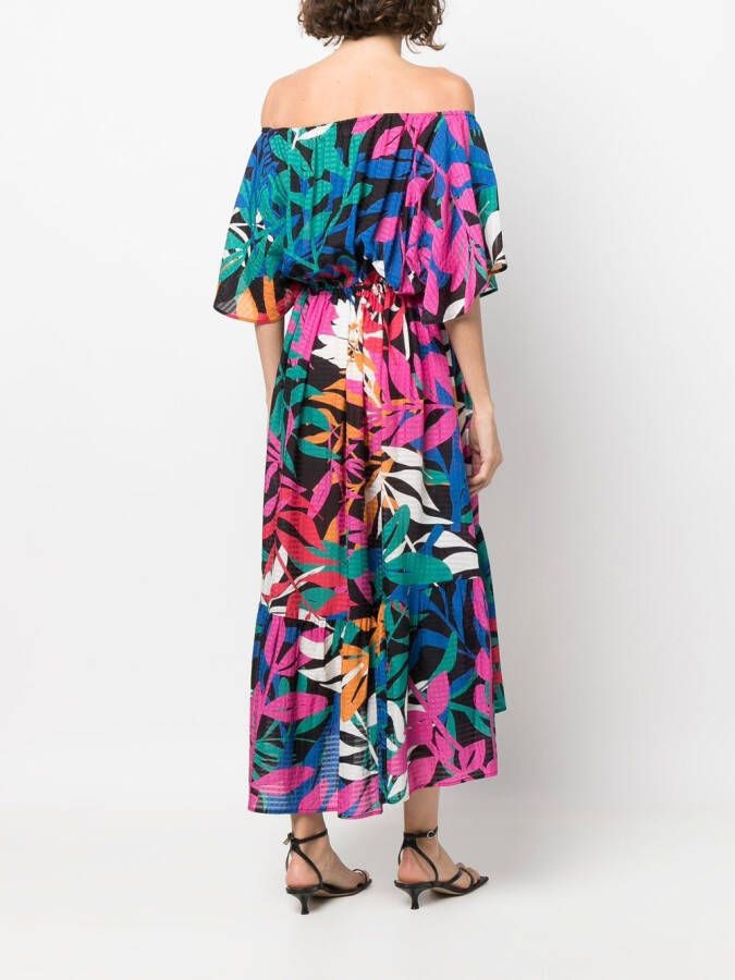 ERES Jurk met bloemenprint Blauw