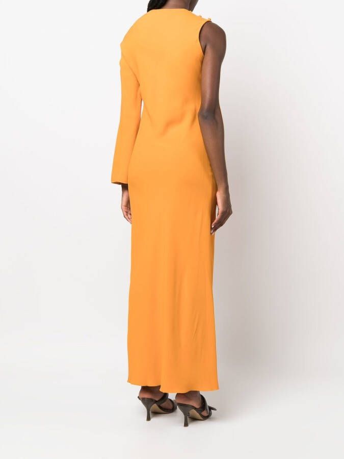 Erika Cavallini Asymmetrische maxi-jurk Oranje