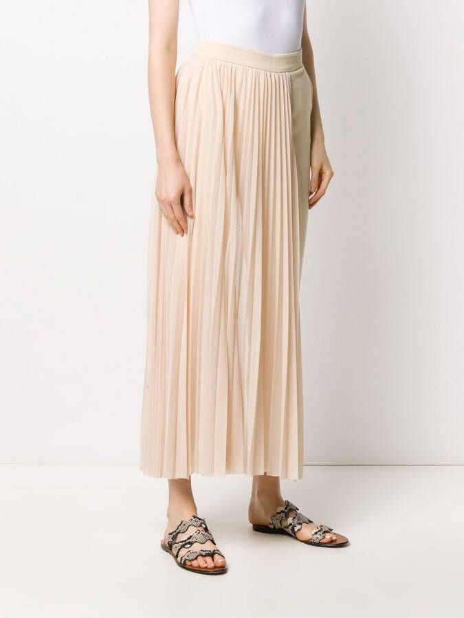 Erika Cavallini Asymmetrische plooirok Beige