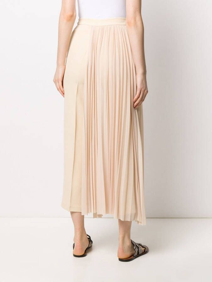 Erika Cavallini Asymmetrische plooirok Beige