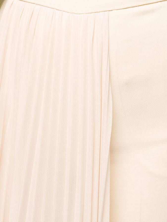 Erika Cavallini Asymmetrische plooirok Beige