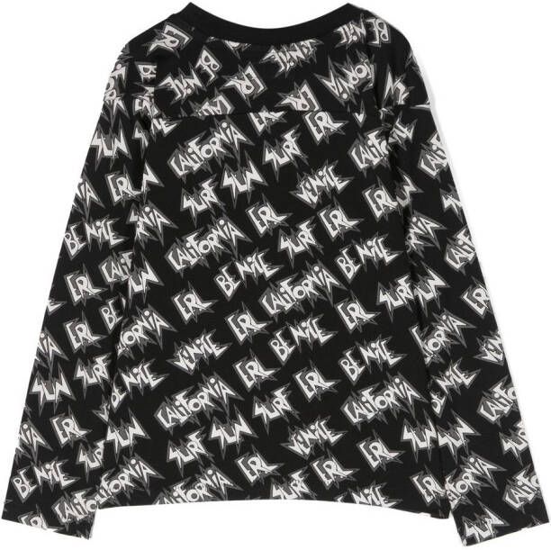 ERL T-shirt met tekst Zwart