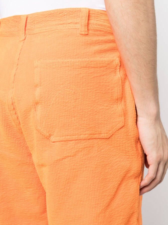 ERL Ribfluwelen shorts Oranje