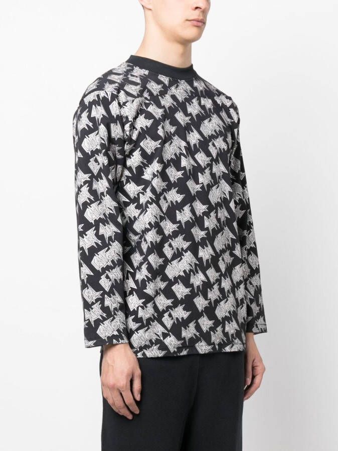 ERL T-shirt met logoprint Zwart