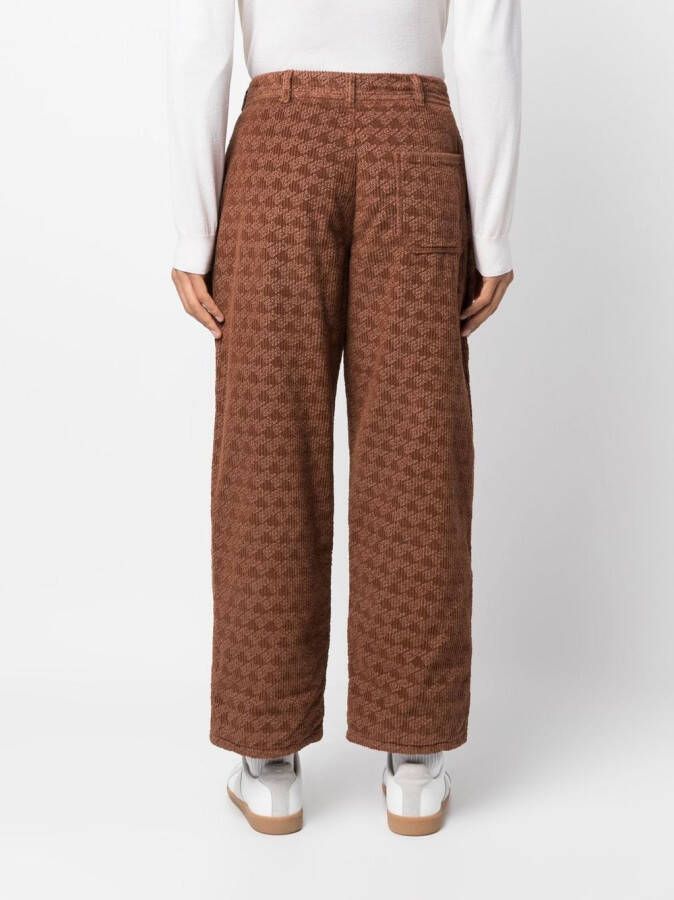 ERL Broek met logoprint Bruin