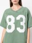 ERL number-print cotton T-shirt Groen - Thumbnail 5