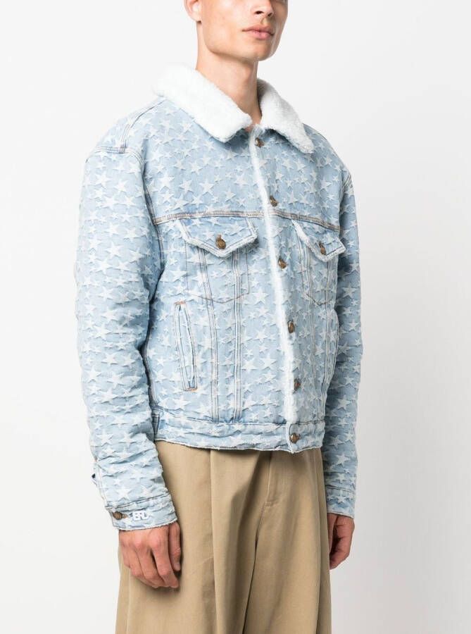 ERL Denim jack Blauw