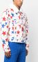 ERL Denim jack met kraag van imitatiebont en sterrenprint Wit - Thumbnail 4