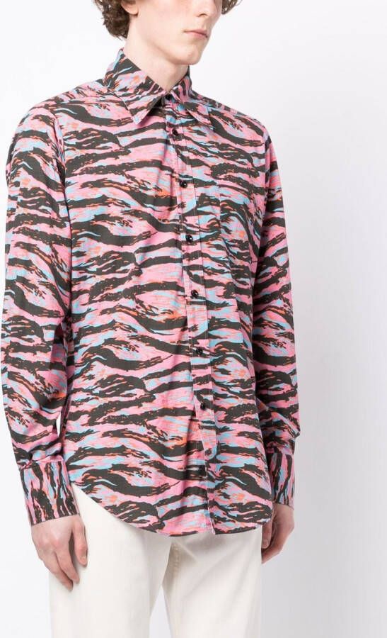 ERL Shirt met zebraprint Roze