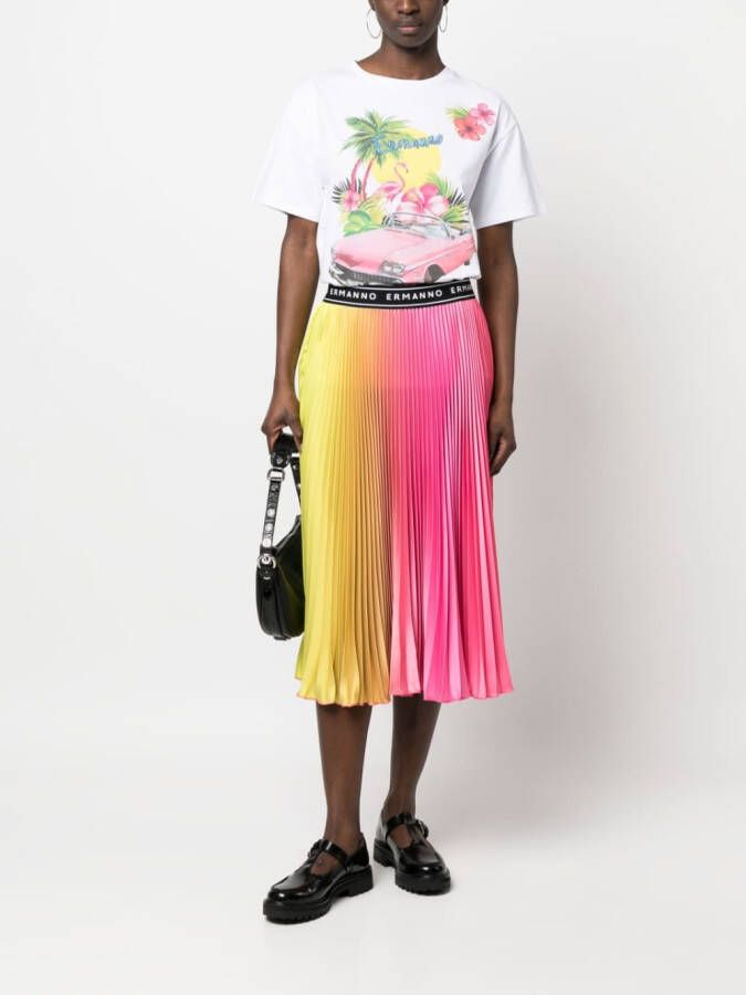 ERMANNO FIRENZE T-shirt met print Wit