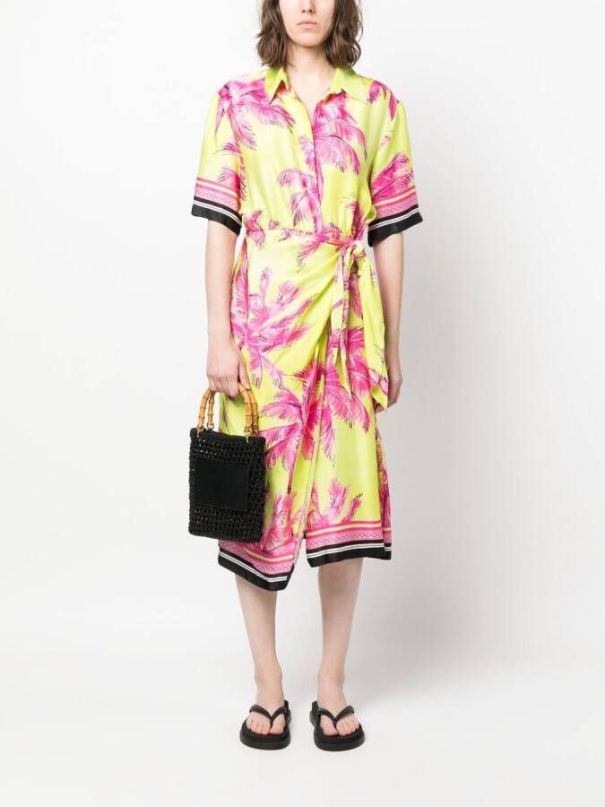 ERMANNO FIRENZE Jurk met grafische print Geel