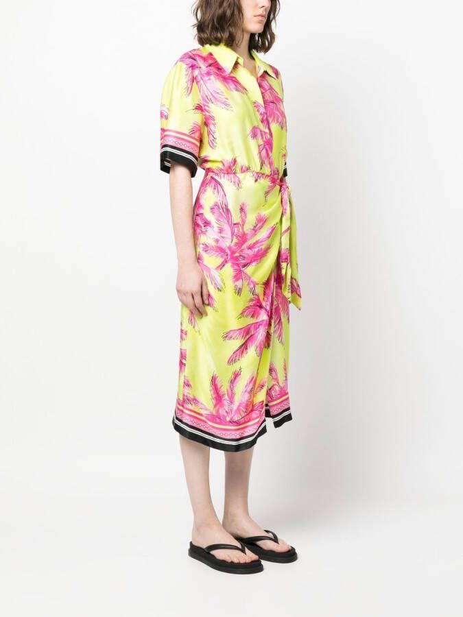 ERMANNO FIRENZE Jurk met grafische print Geel