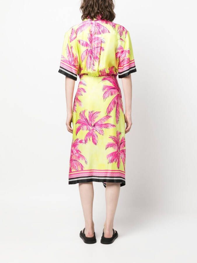 ERMANNO FIRENZE Jurk met grafische print Geel