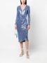 ERMANNO FIRENZE Midi-wikkeljurk met pailletten Blauw - Thumbnail 2