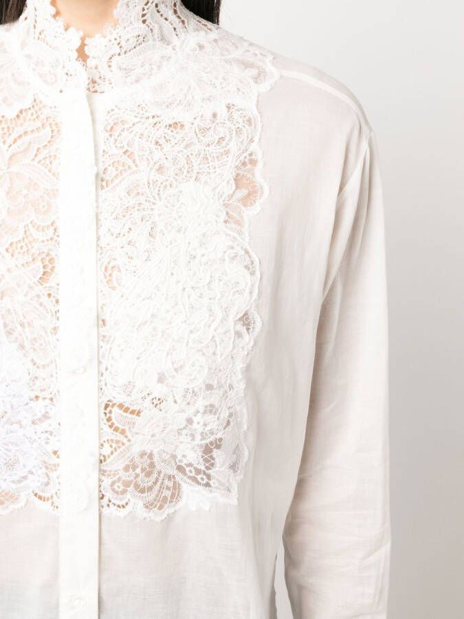 Ermanno Scervino Blouse met lange mouwen Wit