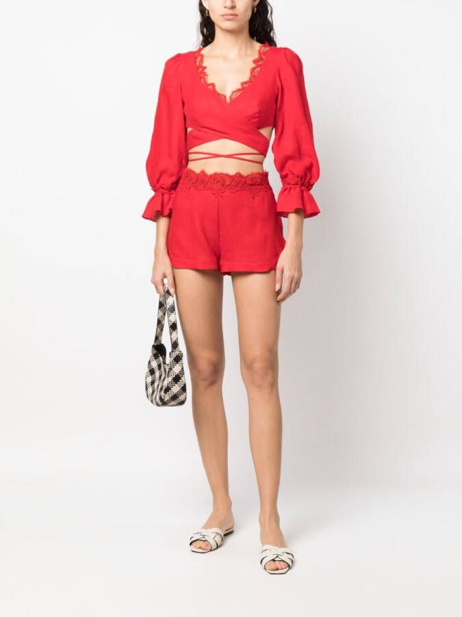 Ermanno Scervino Cropped top Rood