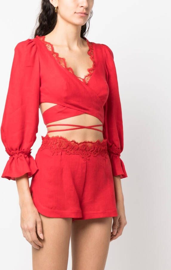 Ermanno Scervino Cropped top Rood