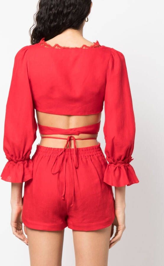 Ermanno Scervino Cropped top Rood