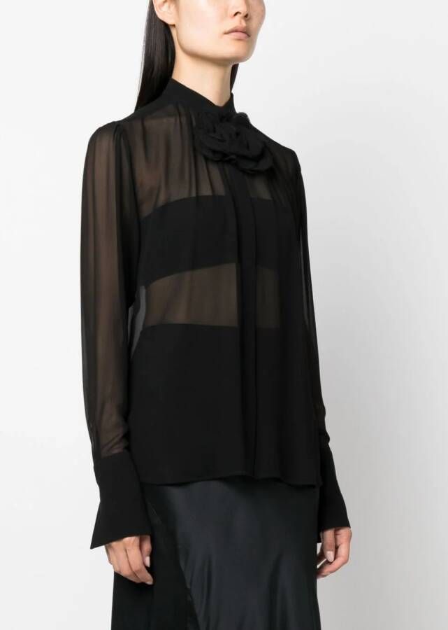 Ermanno Scervino Doorzichtige blouse Zwart