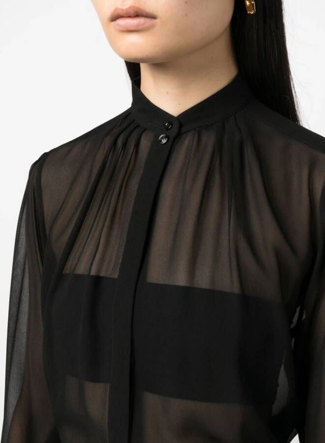 Ermanno Scervino Doorzichtige blouse Zwart