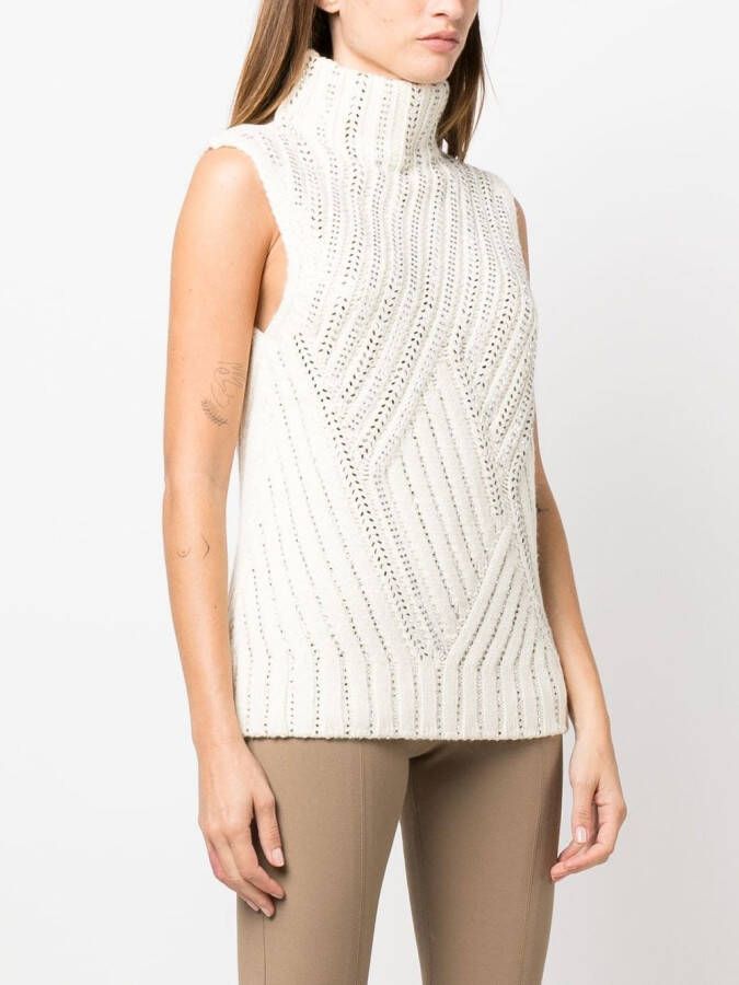 Ermanno Scervino Verfraaide trui Wit