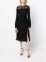 Ermanno Scervino Gesmockte midi-jurk Zwart - Thumbnail 2