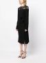 Ermanno Scervino Gesmockte midi-jurk Zwart - Thumbnail 4