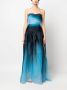 Ermanno Scervino Strapless jurk Blauw - Thumbnail 2