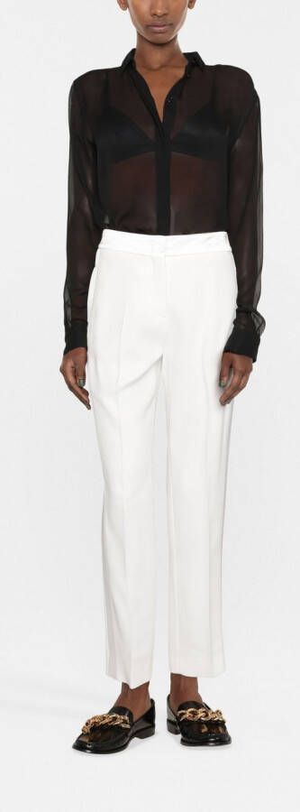 Ermanno Scervino High waist broek Wit