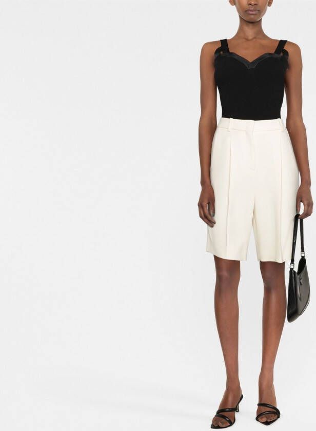 Ermanno Scervino High waist shorts Beige