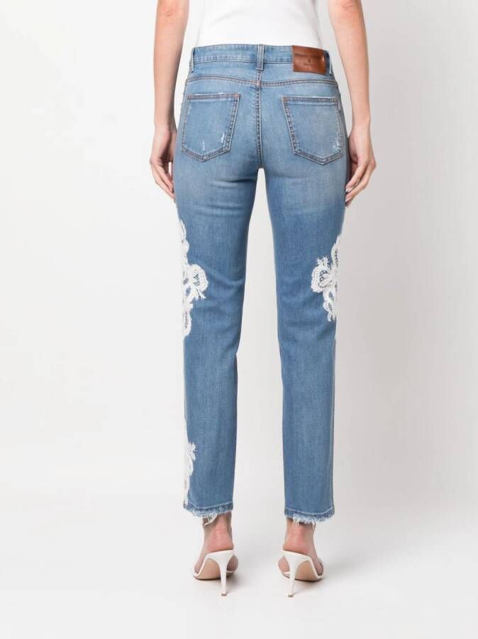 Ermanno Scervino Jeans met kant Blauw
