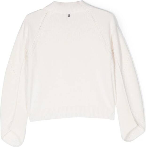 Er no Scervino Junior Trui met geborduurd logo Beige