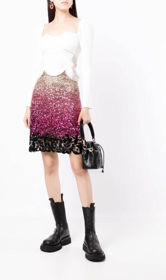 Ermanno Scervino Mini-jurk met pailletten Roze