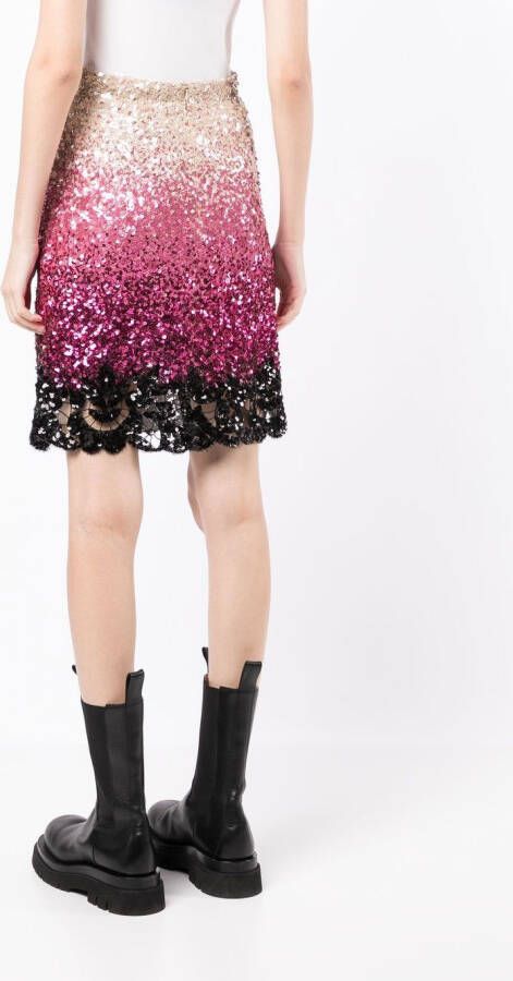 Ermanno Scervino Mini-jurk met pailletten Roze
