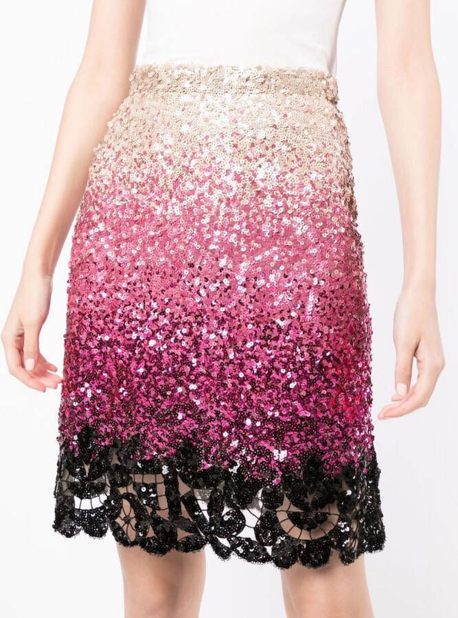 Ermanno Scervino Mini-jurk met pailletten Roze