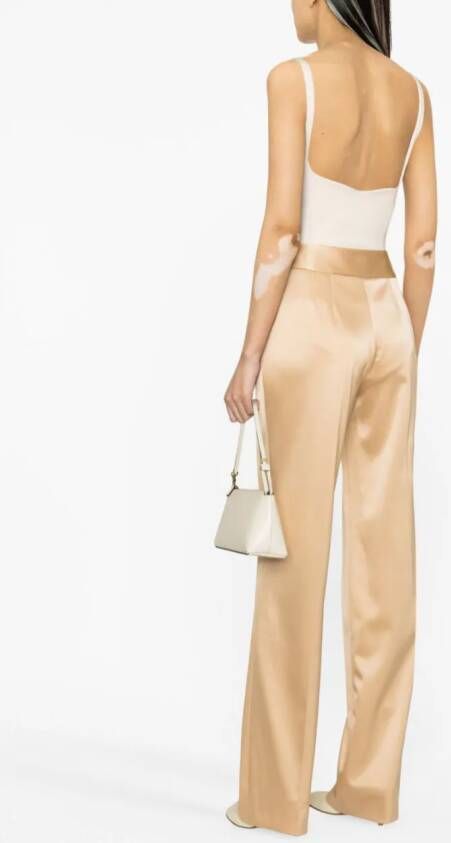 Ermanno Scervino High waist plooibroek Beige