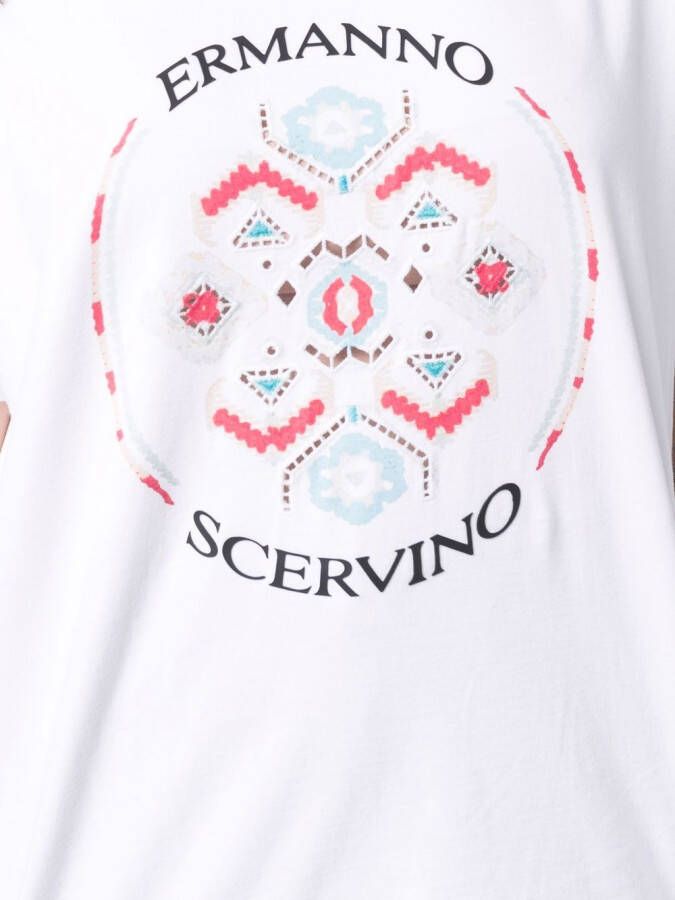 Ermanno Scervino T-shirt met logoprint Wit