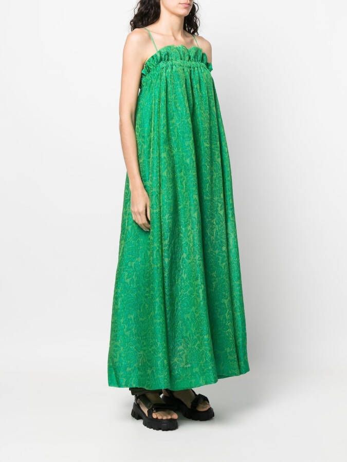 Essentiel Antwerp Maxi-jurk met spaghettibandjes Groen