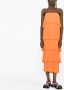 Essentiel Antwerp Strapless jurk Oranje - Thumbnail 2