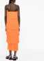 Essentiel Antwerp Strapless jurk Oranje - Thumbnail 3