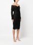 ESTER MANAS Off-shoulder jurk Zwart - Thumbnail 3